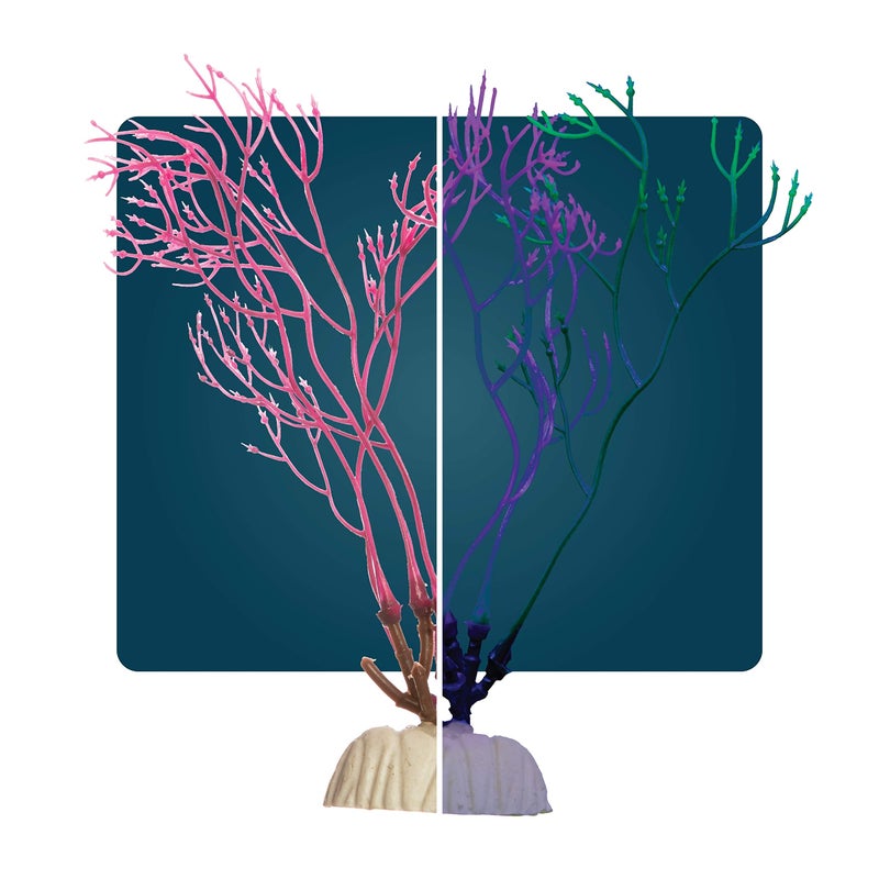 GloFish Red Algae Plant Aquarium DÃ©cor, Red Small, Fluorescent Under Blue LED Light - Image 5